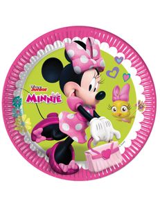 Minnie Mouse Partyteller 23 cm rosa / grün 8 Stück