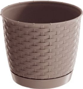 doniczka 25cm RATOLLA ROUND DRLO250-7529U mocca plastik PROSPERPLAST