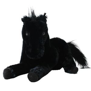 Pferd Kuscheltier Plüschpferd Stofftier Horse Geschenk für Mädchen 45cm schwarz