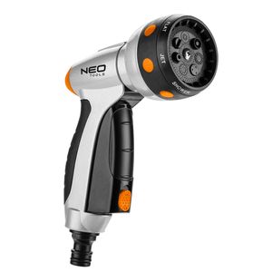 NEO TOOLS Pištoľový postrekovač, 7 funkcií postreku, na záhradu, trávnik, umývanie áut