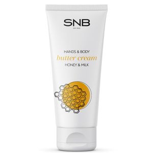 SNB Professional Butter Cream for hands and body HONEY and MILK 200 ml - Bogaty krem pielęgnacyjny z produktami pszczelimi, gliceryną, jojobą