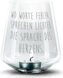 Mr. & Mrs. Panda Gravur Windlicht Spruch Gravur Windlicht Liebe - Transparent - Geschenk, personalisierte Beleuchtung, personalisierte Geschenke, Geschenke, Kreativität