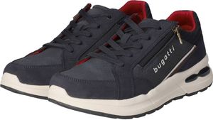 Bugatti Herren Low Sneaker / Schnürschuhe Dunkel Blau Synthetik Textil Mix Größe: 40