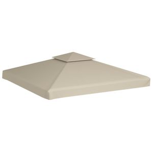 vidaXL Pavillon-Ersatzdach 310 g/m² Beige 3x3 m