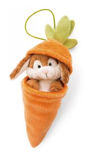 Nici kuscheliges Kaninchen in Karotte 16 cm Polyester orange/braun