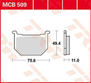 Klocki hamulcowe kpl. TRW MCB509