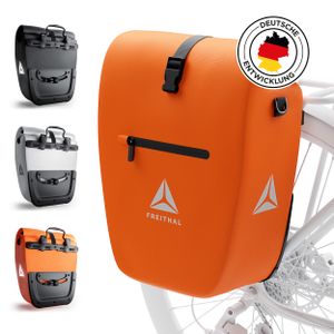 FREITHAL - Fahrradtasche für Gepäckträger aus recyceltem Gewebe [27L] - Verwendbar als Gepäckträgertasche & Umhängetasche - 100% wasserdicht