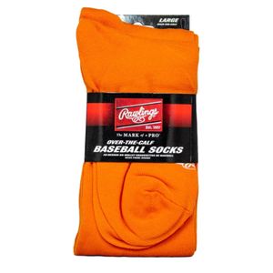 Rawlings Baseball Socks (2 Pair) L Orange