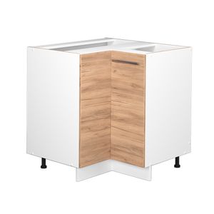 Vicco Eckschrank Fame-Line, 80.5 cm ohne Arbeitsplatte, Goldkraft Eiche/Weiß