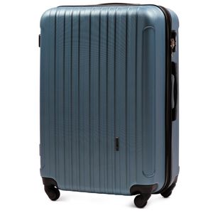Cestovní kufr WINGS 201 s rozšířením,90L, modrostříbrný,velký