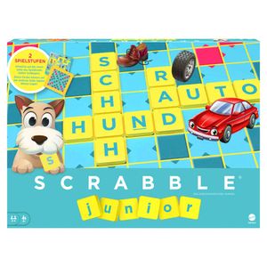 Mattel Games Scrabble Junior, detská hra, vzdelávacia hra, stolová hra, rodinná hra