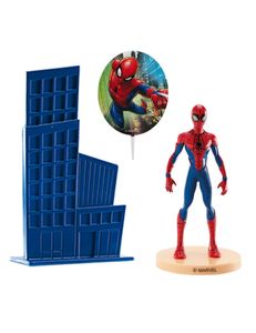 Spider Man-Tortendeko-Set 3-teilig bunt 8,5cm