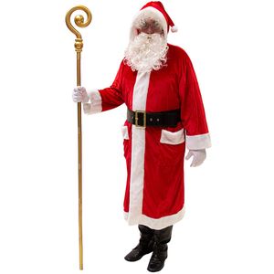 Herren Kostüm Weihnachtsmann Nikolaus 7-teilig Weihnachten Fasching Gr. 52/54