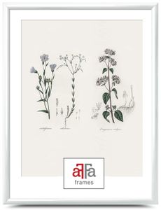 aFFa frames, Plastik Bilderrahmen, Acrylglasfront, Fotorahmen, Posterrahmen, Weiß, 40x50 cm