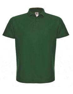 B&C Herren Polo Shirt Piqué Kurzarm Basic T-Shirt Baumwolle Shirt Top, Größe:4XL, Farbe:Bottle Green