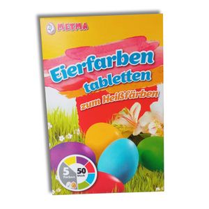 itenga Eierfarbe zum Heißfärben 5 Tabletten blau, gelb, grün, rot, lila