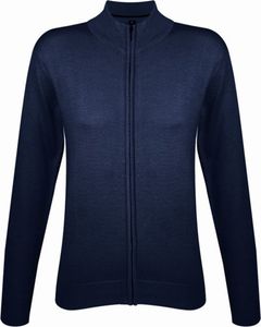 SOLS Damen Gordon Strickjacke mit Reißverschluss, V-Ausschnitt, Langarm PC505 (Xlarge) (Marineblau)