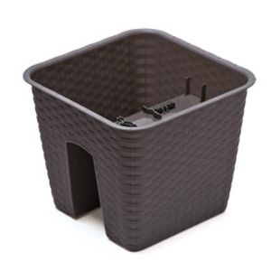 Prosperplast - Kwadratowy pojemnik na doniczki (30 cm), szary