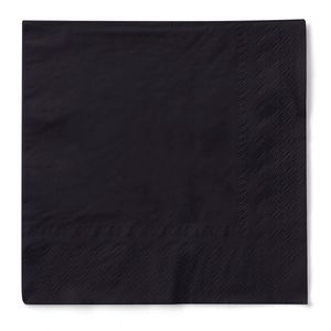 Serviette in Schwarz aus Tissue 3-lagig, 33 x 33 cm, 100 Stück