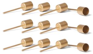 Novaliv 12x Stabkerzenhalter gold I Kerzenpick 10 x 2,5 cm Kerzenpin Adventskranzdekoration I Kerzenstecker für Stabkerzen Kerzenleuchter I Dekoration Weihnachten