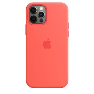 Silikónové puzdro Apple na Apple iPhone 12/12 Pro MHL03ZM/A Silicone Case with MagSafe Pink Citrus