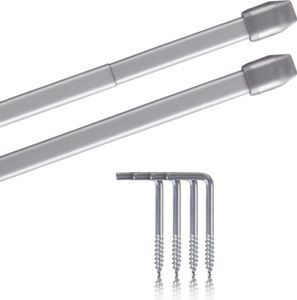 Vitragestangen silber - chrom matt 80 - 120 cm