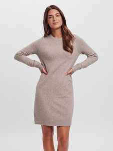 Vero Moda  VMDOFFY LS O-NECK DRESS G Größe L, Farbe: 253617001 Sepia Tint/MELA