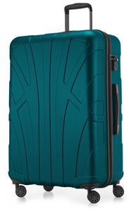 Suitline - Veľký rozšíriteľný kufor na kolieskach TSA 100% ABS, 76 cm, 96-110 litrov, aqua green