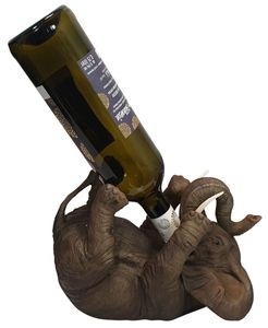 Flaschenhalter Weinflaschenhalter durstiger Elefant Figur Skulptur lustige Deko