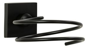 FACKELMANN Haartrocknerhalter NEW YORK / hochwertiger Fön-Halter fürs Bad / Maße (B x H x T): ca. 10 x 8 x 13 cm / Accessoire fürs Badezimmer / kubisches Industriedesign / Farbe: Schwarz