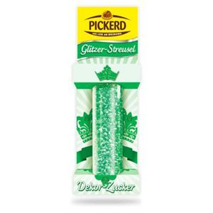 Pickerd Glitzer Streusel Dekor Zucker Grüne Zucker Kristalle 34g