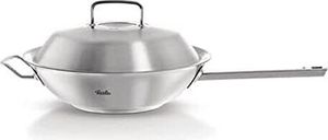Fissler Original-Profi Collection / Edelstahl-Wokpfanne (Ø 30 cm, 4,1 Liter) Stiel-Wok mit Metall-Deckel, unbeschichtet - Induktion
