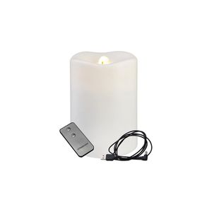 Star Trading LED Stumpenkerze ,Water Candle', mit Springbrunnen, Fernbedienung, USB, H 14cm