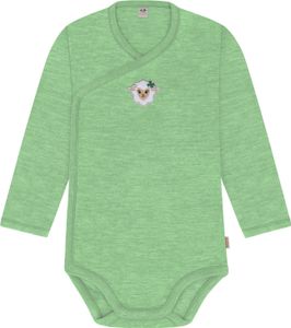 normani Merino Baby-Body langärmeliger Wickelbody