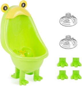 Family Pound – Toilettentrainer – Urinal Frosch – Töpfchentraining Jungen WC Toilette für Kinder – Kunststoff – Inklusive Saugnäpfe und Füße