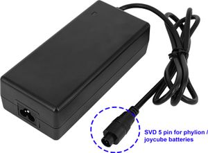 2A SVD kulatá zástrčka 5-pólová nabíječka pro baterie Phylion 36V-42V pro SSLC084V42XH, SSLC084V42MH, JCLC084V42M 2A SVD kulatá zástrčka 5-pólová nabíječka pro baterie Phylion 36V-42V pro SSLC084V42XH, SSLC084V42MH, JCLC084V42M