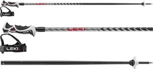 Leki Hot Shot S Eloxal Black/Anodized Grey/Bright Red 115 cm Ski-Stöcke