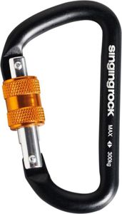 Singing Rock Mini D Screw Karabinerhaken Schwarz  Schwarz One Size