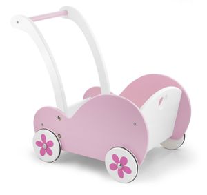 Viga Toys holzpuppen Kinderwagen 48 cm rosa, Farbe:rosa