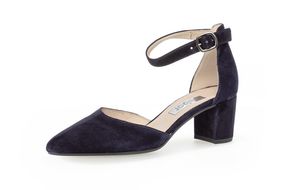Gabor Shoes Spangenpumps - Blau Leder Größe: 35.5 Normal