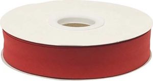 20m Schrägband PolyBaumwolle unifarben 20mm breit gefalzt Einfassband Farbwahl, Farbe:rot