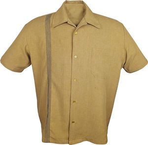 Steady Clothing Hemd The Jacob Wheat Senfgelb Vintage Bowling Shirt Retro 50s