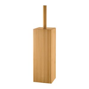 Toilettenbürste WC-Bürstenhalter Klobürste WC Bürste Bambus Holz eckig
