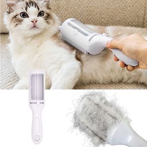 winterbeauy Katzenbürste Hundebürste,Haarbürste ohne Wasser,Katzenkamm mit Griff für Langhaar und Kurzhaar(Weiß)