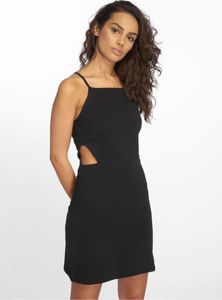 Dámské šaty Urban Classics Ladies Short Spaghetti Pique Dress black - XL