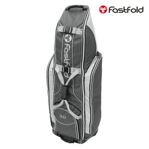 FASTFOLD Golftasche - Unisex 3.0 mit 3 Tragegriffe - Schwarz/Silber - Wasserdicht - Golfbag Standbag Golfreisebag Cartbag Trolleybag Caddybag
