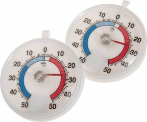 SIDCO Kühlschrankthermometer 2 Thermometer für Kühlschrank analog zur Aufhängung