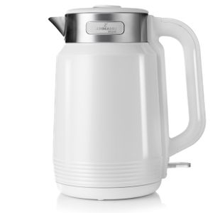 Lehmann Milano LHOEK-2220F bílá bezdrátová rychlovarná konvice 2200W, velká kapacita 2L, ocelový interiér, retro styl