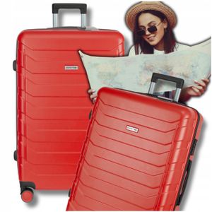 OMNA | Reisekoffer XXL - 94L - Rot - Geräumig und robust - Ideal für lange Reisen OMNA | Reisekoffer XXL - 94L - Rot - Geräumig und robust - Ideal für lange Reisen