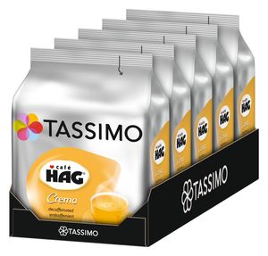 TASSIMO Café HAG Entkoffeiniert 5er Pack T Discs Kaffee Kapseln 5 x 16 Getränke